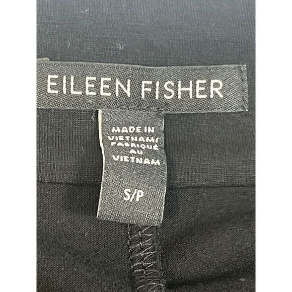 Eileen Fisher Black Tunic Top Shirt V Neck Long Sleeve Lyocell Small - Picture 3 of 9
